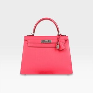 Hermès - Kelly Sellier 28 - Rose Extreme Epsom
